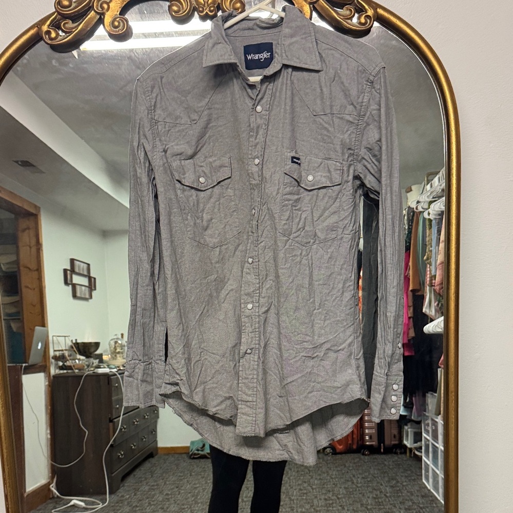 Wrangler Charcoal Long Sleeve Shirt